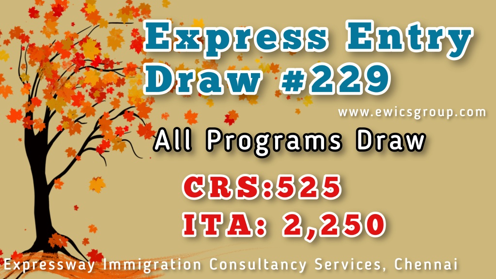 Express Entry Draw #229 - August 17, 2022