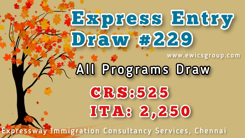Latest Express Entry Draw 229 All Programs Draw CRS 525
